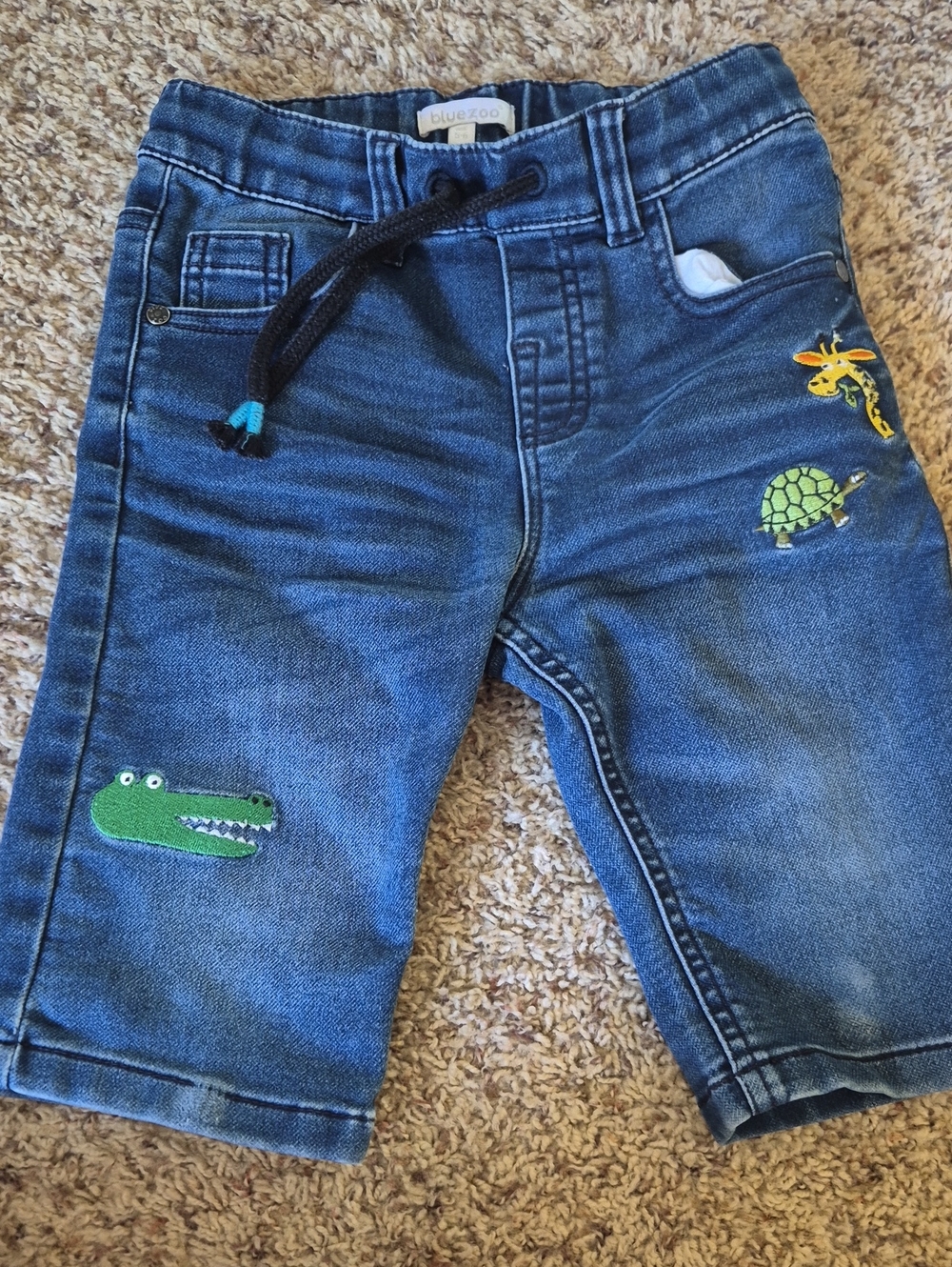 BlueZoo Boys' Blue Denim Patch Shorts - Blue